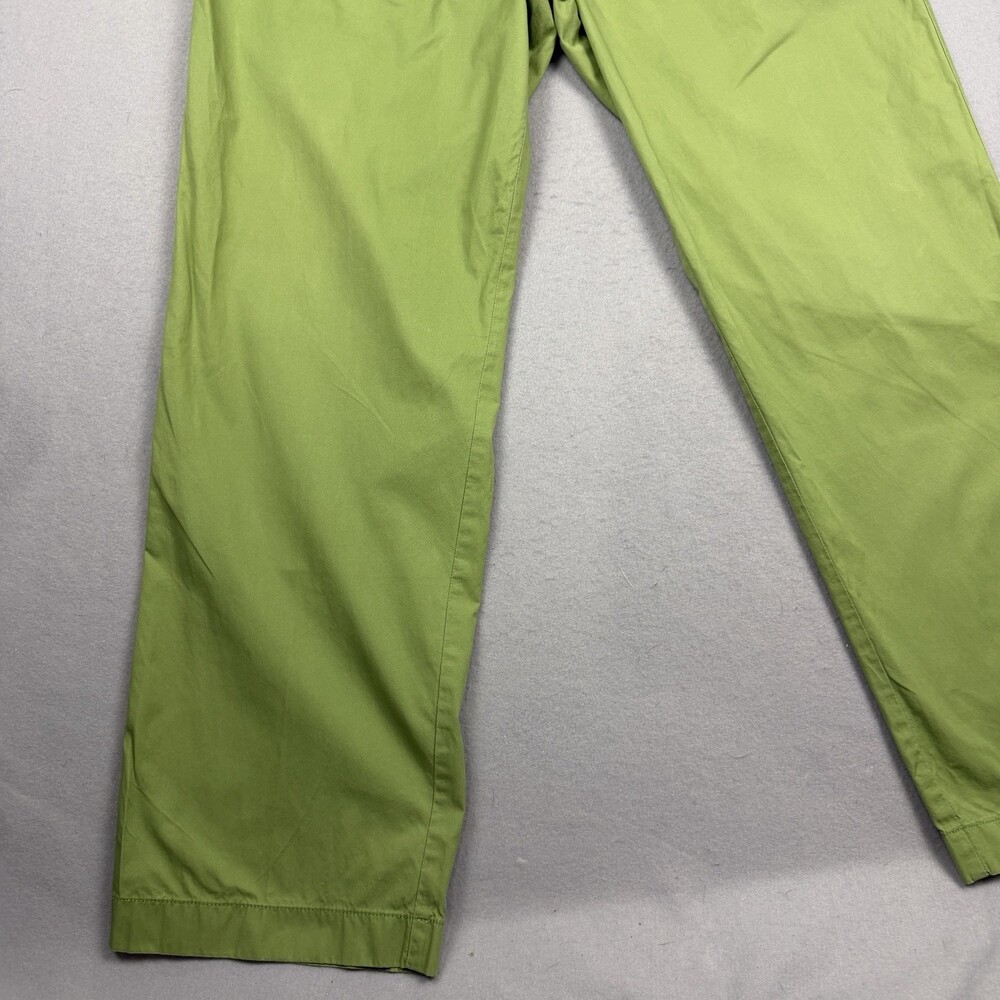 J Crew Stanton Chino Pants 34x32 Mens Apple Green Chartreuse Straight Leg - Picture 3 of 10